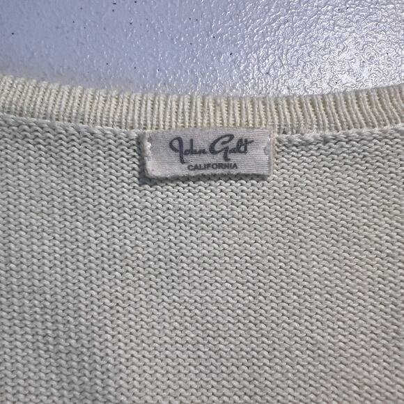 John Galt Sweater Elizabeth Argyle Pastel Cardigan Soft Girl Preppy Tennis Y2K - Picture 5 of 6